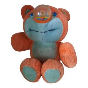 Playskool Plush Nosy Bear Basketball Nose Works Orange 11” Stuffed Toy VINTAGE